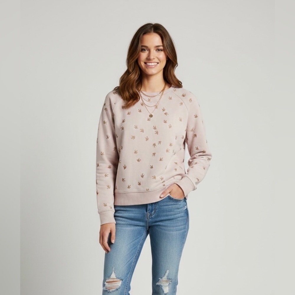 Boden Light Pink Embroidered Sweater size S